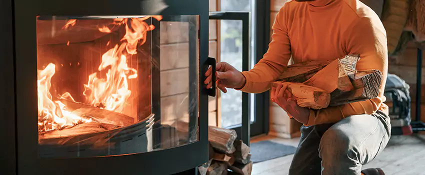 Residential Fireplace Ceramic Glass Installation in Luxstone, AB