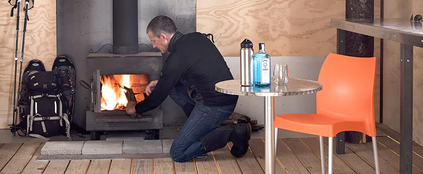 Open Hearth Wood Fireplace Installation in Airdrie, AB